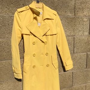 New York & company yellow trench coat
